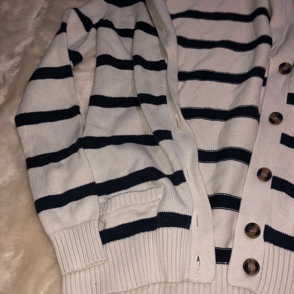 Tommy Hilfiger Stripped Buttoned Up Cardigan - Picture 3 of 6